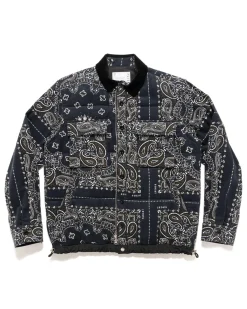sacai Bandana Print L/S Shirt Navy>Men Shirts