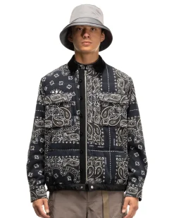 sacai Bandana Print L/S Shirt Navy><noscript><img width=