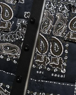 sacai Bandana Print L/S Shirt Navy><noscript><img width=