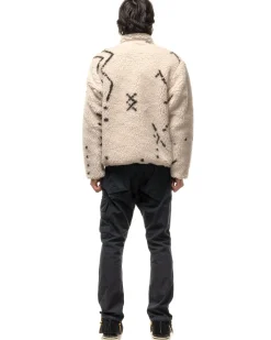 KAPITAL Beniourain Boa Fleece Reversible Blouson Ecru><noscript><img width=