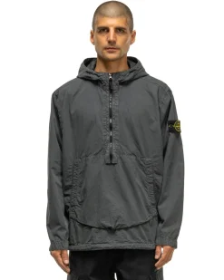 Stone Island Brushed Cotton Canvas Old Effect Anorak Lead Grey><noscript><img width=
