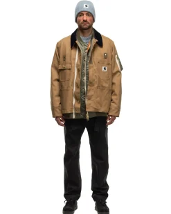 sacai Carhartt Wip Canvas Pants Black>Men Bottoms