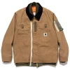 sacai Carhartt Wip Canvas X Ma-1 Jacket Detroit Beige>Men Outerwear