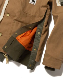 sacai Carhartt Wip Canvas X Ma-1 Jacket Detroit Beige><noscript><img width=