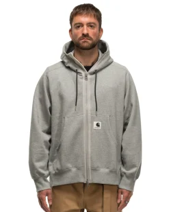 sacai Carhartt Wip Hoodie Light Gray><noscript><img width=