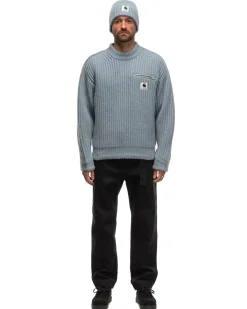 sacai Carhartt Wip Knit Pullover Detroit Light Blue>Men Sweaters