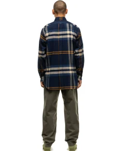 Engineered Garments 19 Century Bd Shirt Cotton Big Plaid Flannel Navy/Gold><noscript><img width=