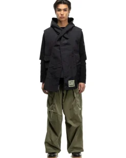 KAPITAL 60/40 Cloth Gale Vest Black>Men Outerwear
