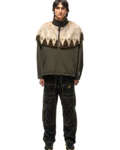 KAPITAL 60/40Cloth X Boa Fleece Nordic Anorak Brown>Men Outerwear