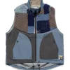 KAPITAL 60/40Cloth X Tugihagi Fleece Hutte Vest Navy>Men Outerwear