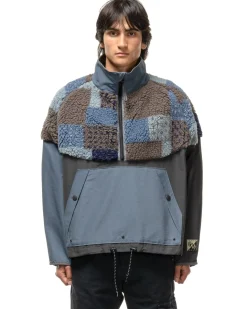 KAPITAL 60/40Cloth X Tugihagi Fleece Hutte Anorak Navy><noscript><img width=