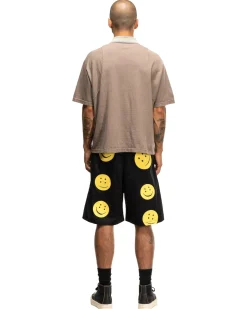 KAPITAL Combed Burberry Easy Shorts (Rainbowy) Black X Yellow><noscript><img width=