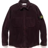 Stone Island Cotton Corduroy 400 Tc Overshirt Dark Burgundy>Men Shirts