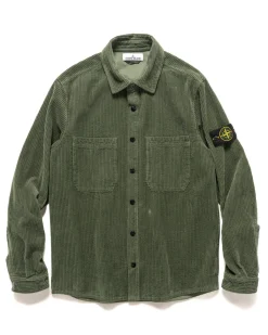 Stone Island Cotton Corduroy 400 Tc Overshirt Sage>Men Shirts