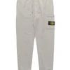 Stone Island Cotton Fleece Garment Dyed 1 Pocket Sweatpant Melange Grey>Men Bottoms
