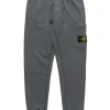 Stone Island Cotton Fleece Garment Dyed 1 Pocket Sweatpant Lead Grey>Men Bottoms