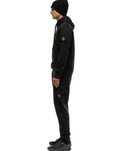 Stone Island Cotton Fleece Garment Dyed 1 Pocket Sweatpant Black><noscript><img width=