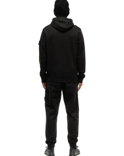 Stone Island Cotton Fleece Garment Dyed 1 Pocket Sweatpant Black><noscript><img width=