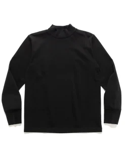 sacai Cotton Jersey High Neck L/S T-Shirt Black>Men T-Shirts