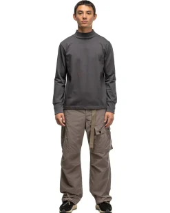 sacai Cotton Jersey High Neck L/S T-Shirt C/Gray>Men T-Shirts