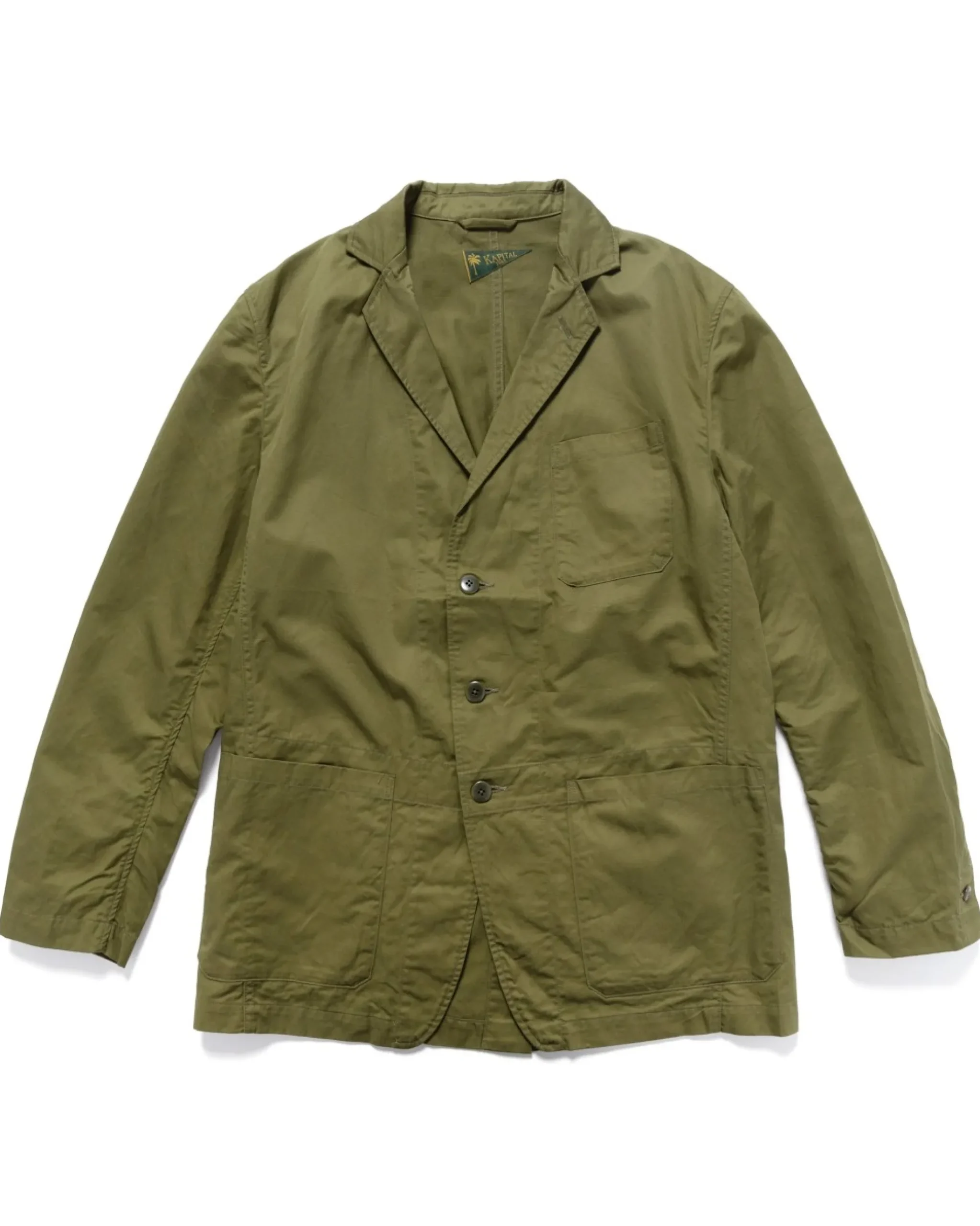 Kapital Cotton Linen Chino Cloth Randonneur Bike Jkt Khaki>Men Outerwear