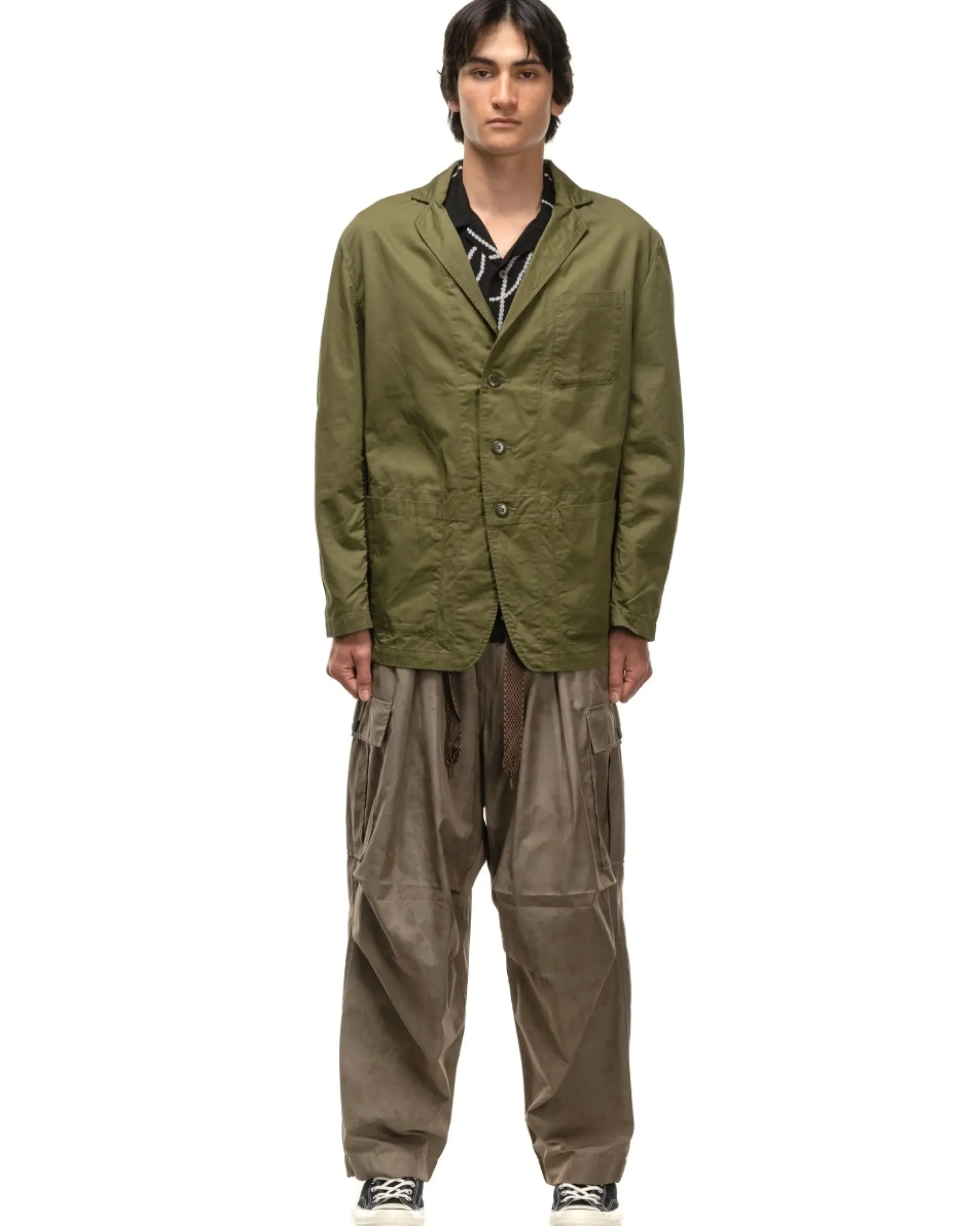 Kapital Cotton Linen Chino Cloth Randonneur Bike Jkt Khaki>Men Outerwear