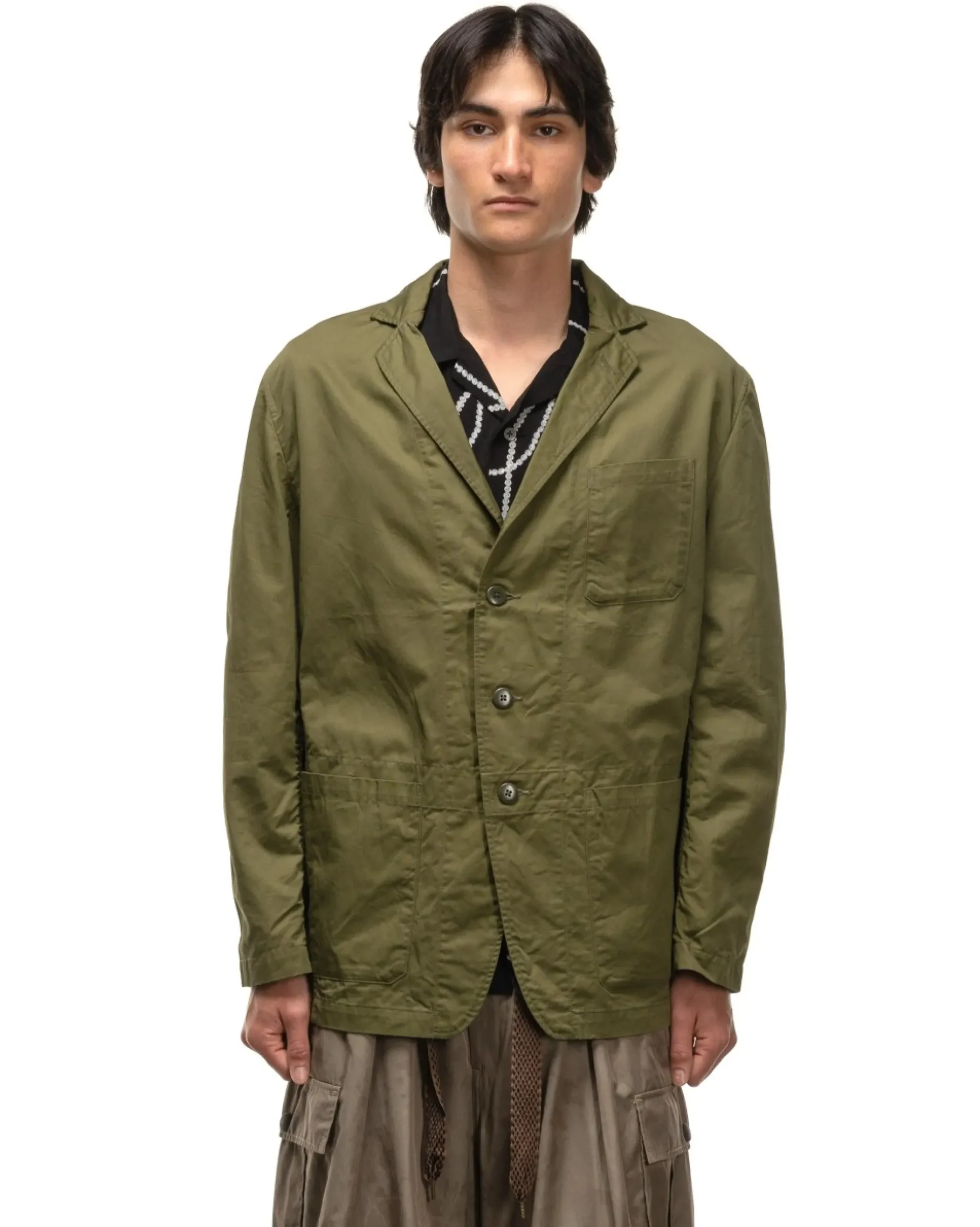 Kapital Cotton Linen Chino Cloth Randonneur Bike Jkt Khaki>Men Outerwear
