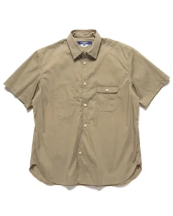 Junya Watanabe MAN Cotton Nylon Ss Shirt Khaki>Men Outerwear