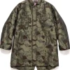 Needles C.P. Coat-Pe/Ac Stone Camo Jq Olive>Men Outerwear
