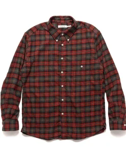 nonnative Dweller B.D. Shirt Cotton Tartan Check Red>Men Shirts