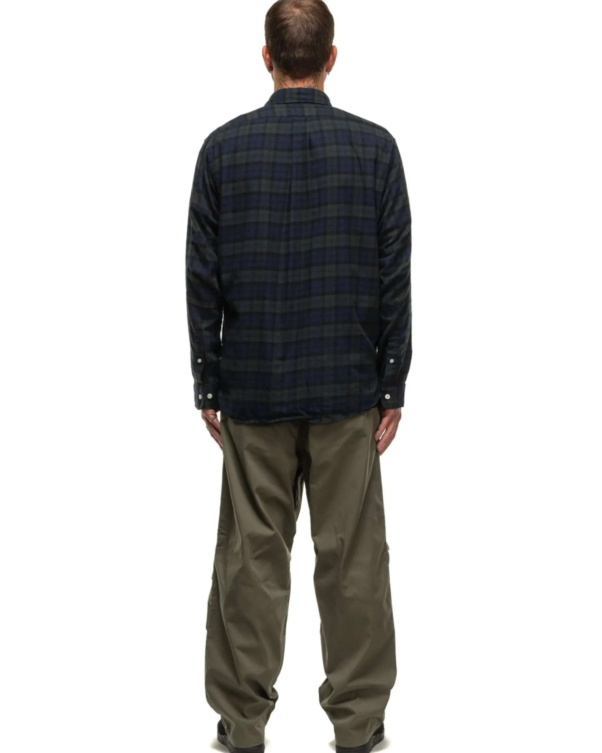 nonnative Dweller B.D. Shirt Cotton Tartan Check Black Watch>Men Shirts