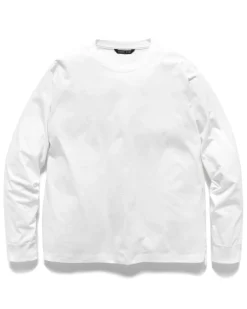 HAVEN Excel Relaxed Fit T-Shirt L/S-Siro Cotton Jersey White>Men T-Shirts