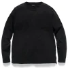 HAVEN Excel Relaxed Fit T-Shirt L/S-Siro Cotton Jersey Black>Men T-Shirts