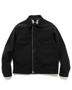 sacai Faux Suede Blouson Black>Men Outerwear