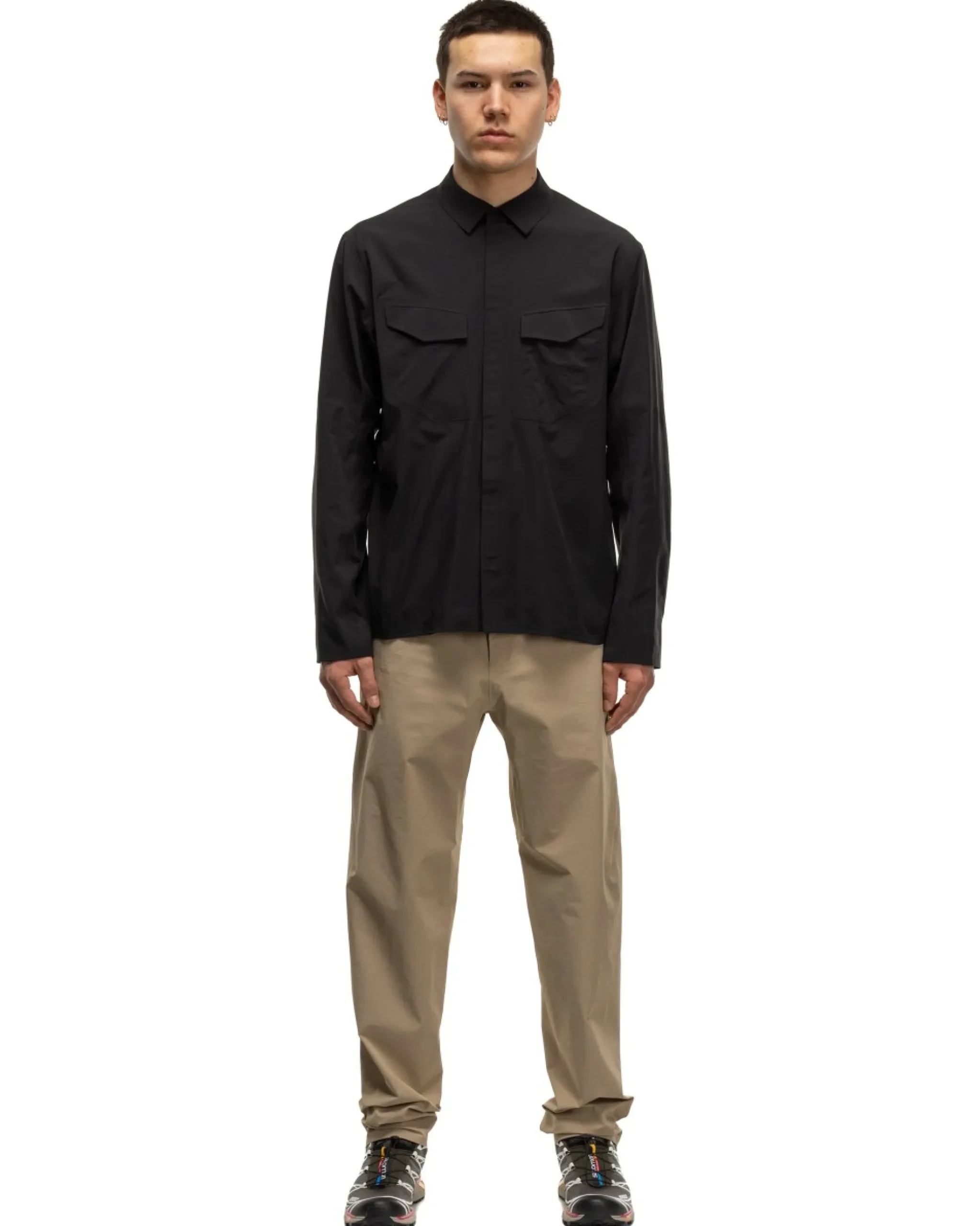 Veilance Field Ls Shirt Black>Men Shirts