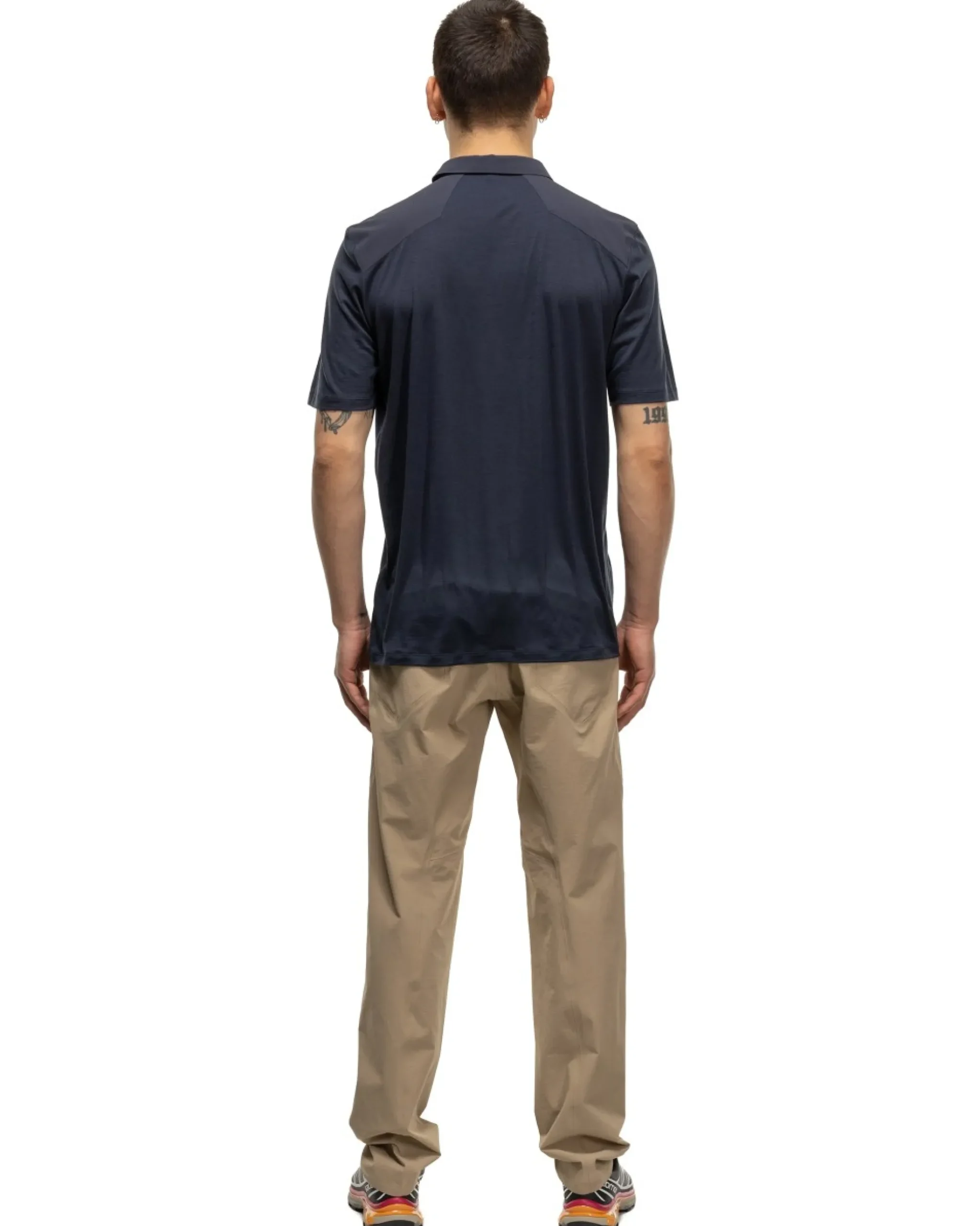 Veilance Frame Ss Polo Shirt Black Sapphire>Men T-Shirts