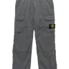 Stone Island Gabardine Cotton Stretch Cargo Pants Lead Grey>Men Bottoms