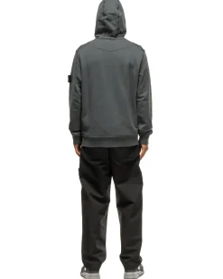 Stone Island Garment Dyed Cotton Fleece Hoodie Lead Grey><noscript><img width=