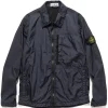 Stone Island Garment Dyed Crinkle Reps Recycled Nylon Overshirt Navy Blue>Men Shirts