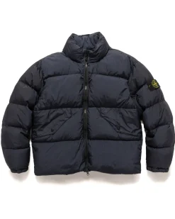 Stone Island Garment Dyed Crinkle Reps Recycled Nylon Down Jacket Navy Blue>Men Outerwear
