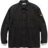 Stone Island Garment Dyed Old Effect Overshirt Black>Men Shirts
