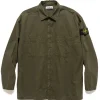 Stone Island Garment Dyed Old Effect Overshirt Olive>Men Shirts