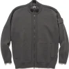 Stone Island Ghost Piece Wool Zip Sweater Dark Grey>Men Sweaters