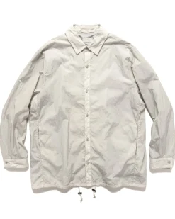 ATON Hand Dyed Nylon Shirt Jacket Gray>Men Outerwear