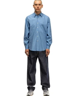 AURALEE Hard Twist Denim Wide Pants Indigo>Men Bottoms