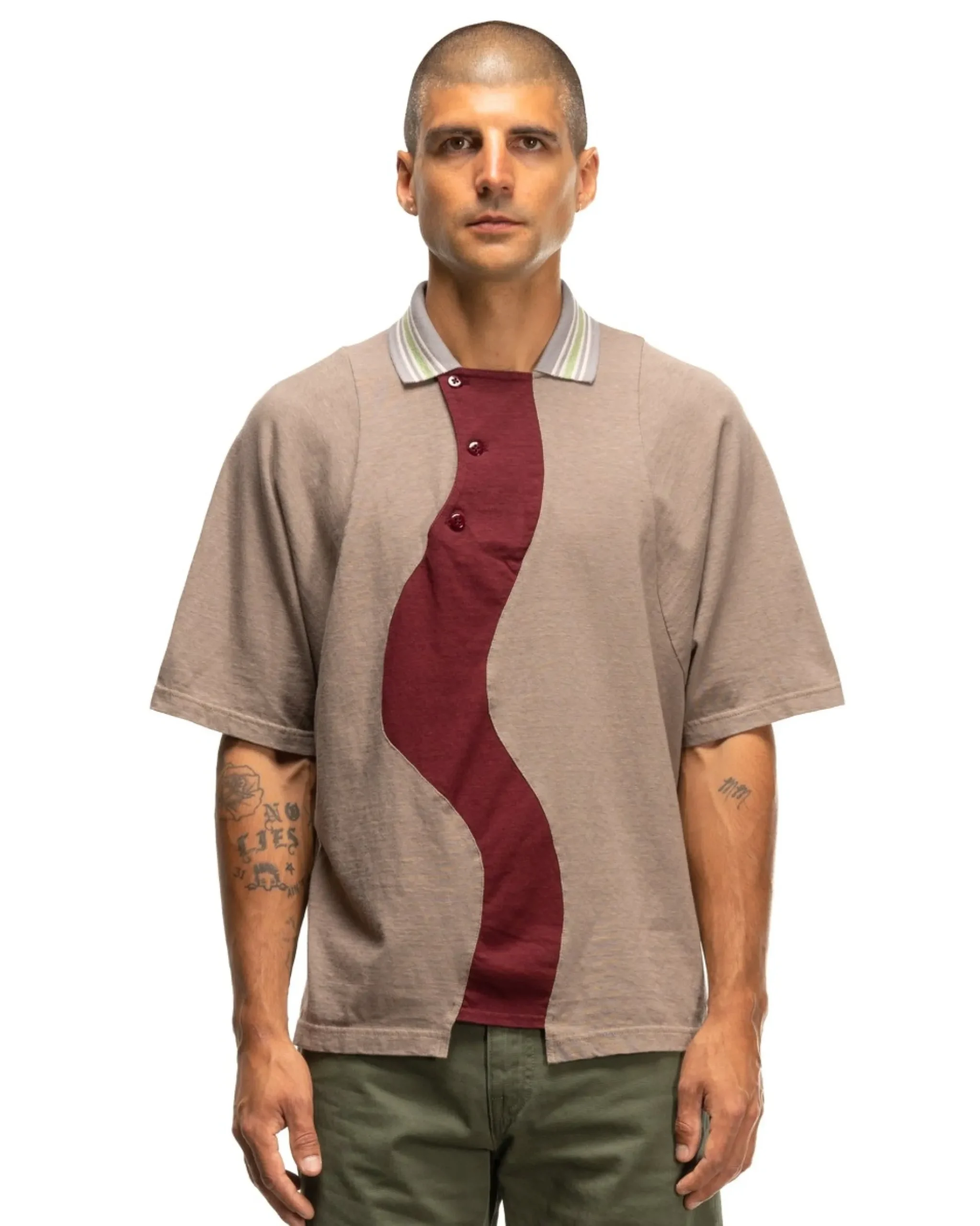 KAPITAL 18.5/ Jersey Kaze Polo Moca>Men Shirts