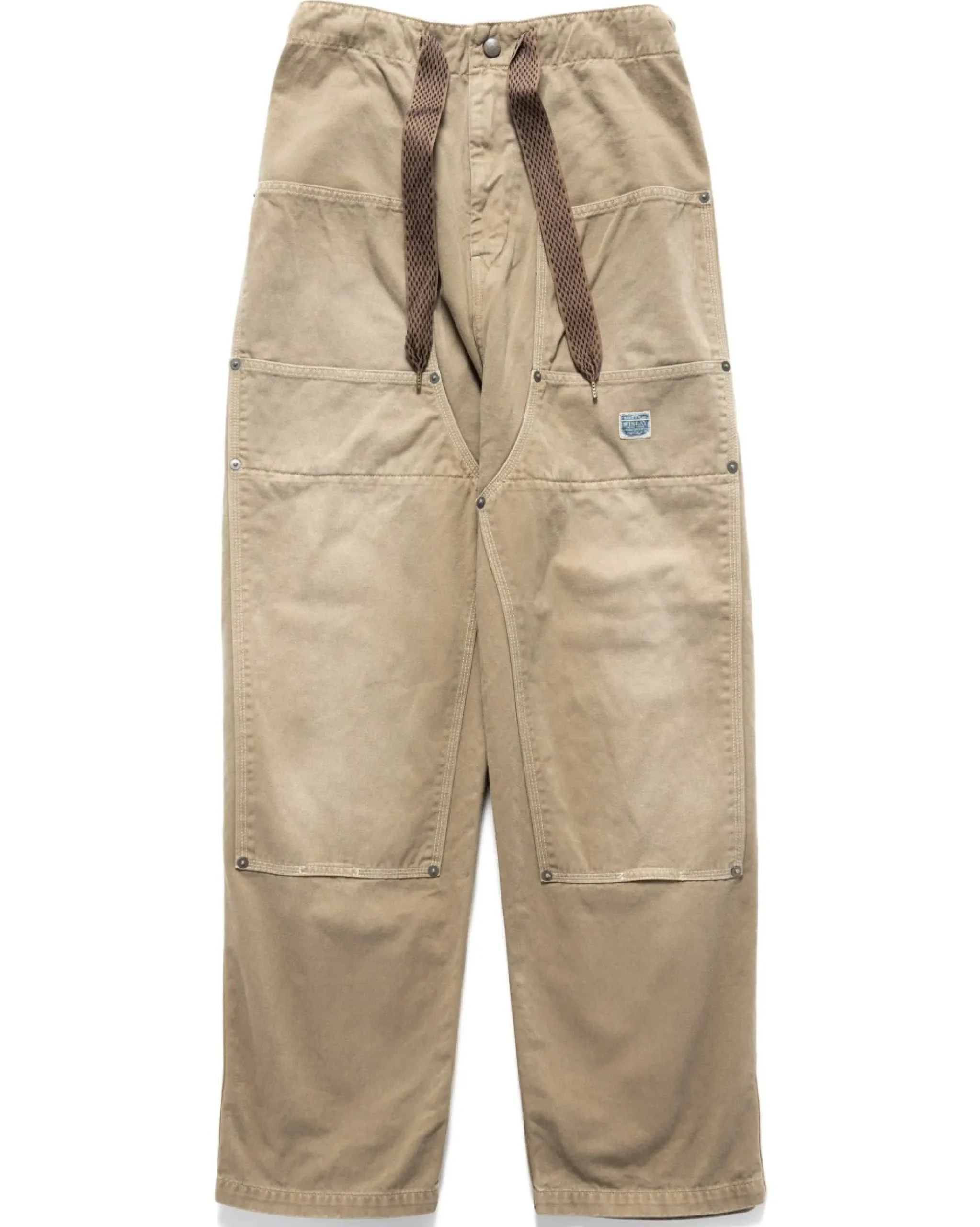 KAPITAL Katsuragi Cotton W-Knee Easy Pants Beige>Men Bottoms