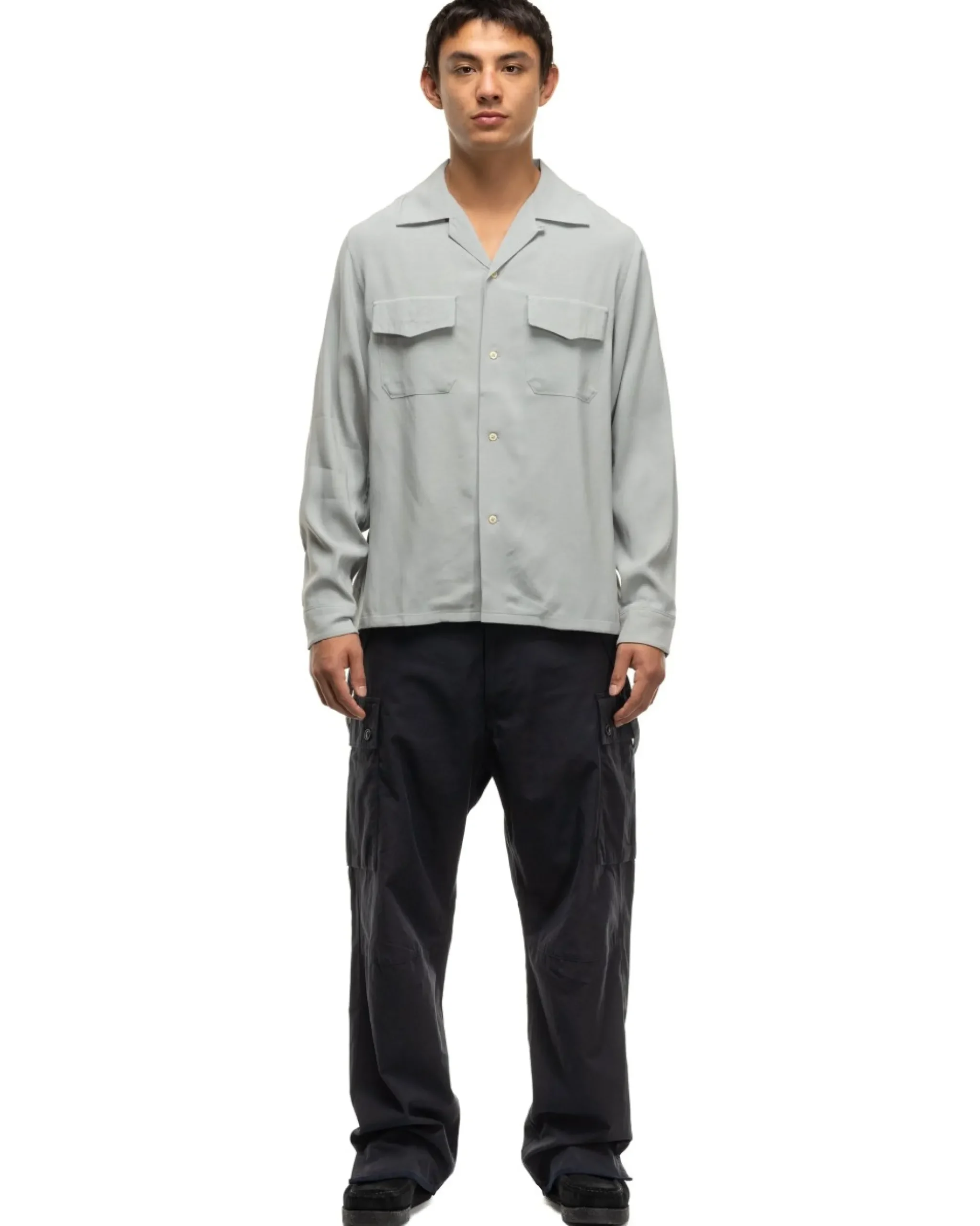 visvim Keesey Shirt L/S Grey>Men Shirts