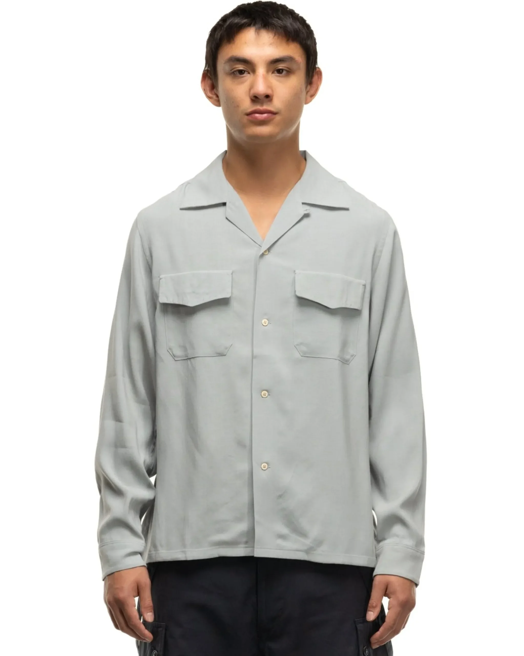 visvim Keesey Shirt L/S Grey>Men Shirts