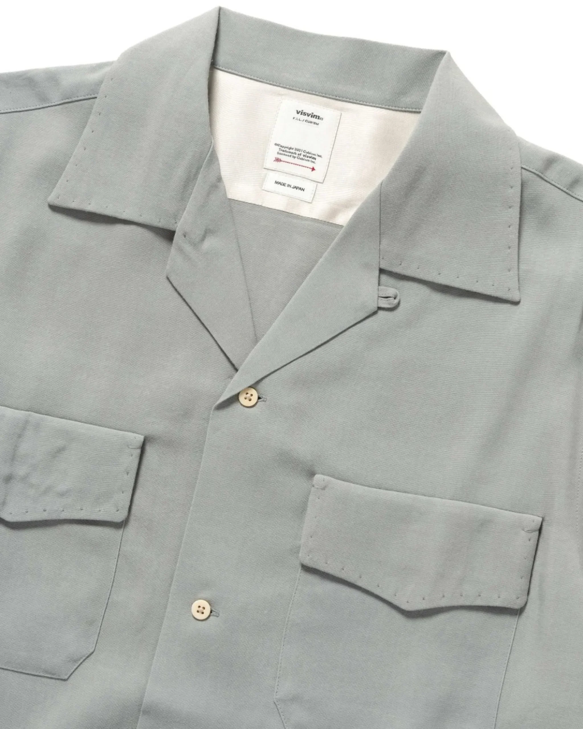 visvim Keesey Shirt L/S Grey>Men Shirts